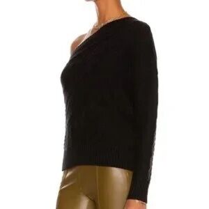 One-Shoulder Black Sweater